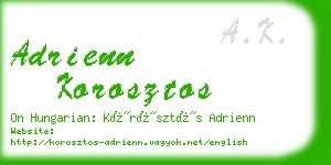 adrienn korosztos business card